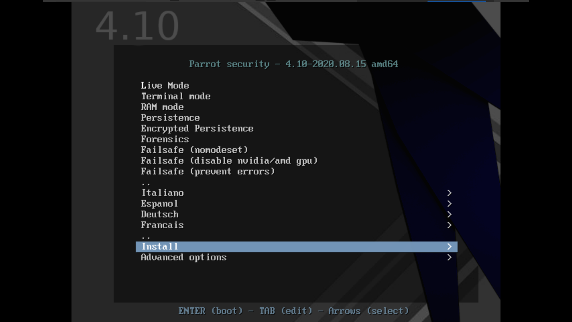 VMware Workstation/Player Boot the ISO image