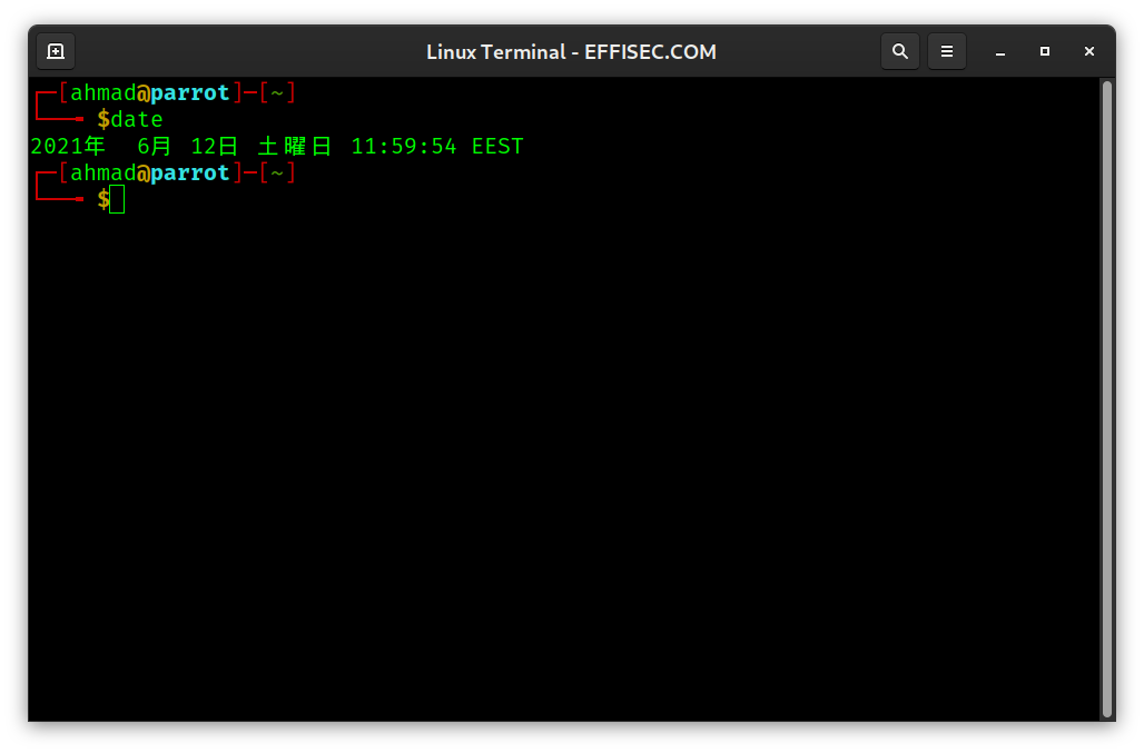 Linux Terminal - date
