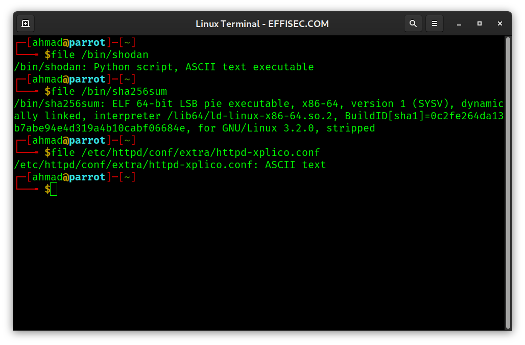 Linux Terminal - file
